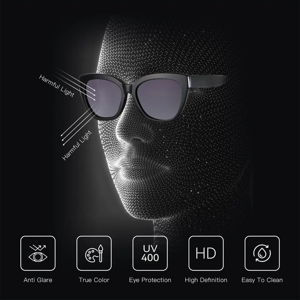 Retro Acetate Sunglasses Thick Frame Polarized Sunglasses(03,One)