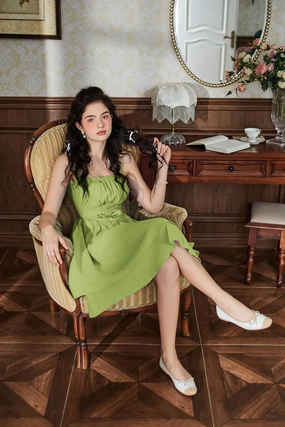 Scarlet Darkness Renaissance Dress Women Chiffon Spaghetti Strap Corset Dress