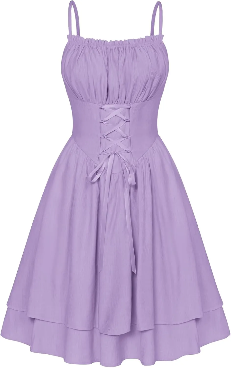 Scarlet Darkness Renaissance Dress Women Chiffon Spaghetti Strap Corset Dress