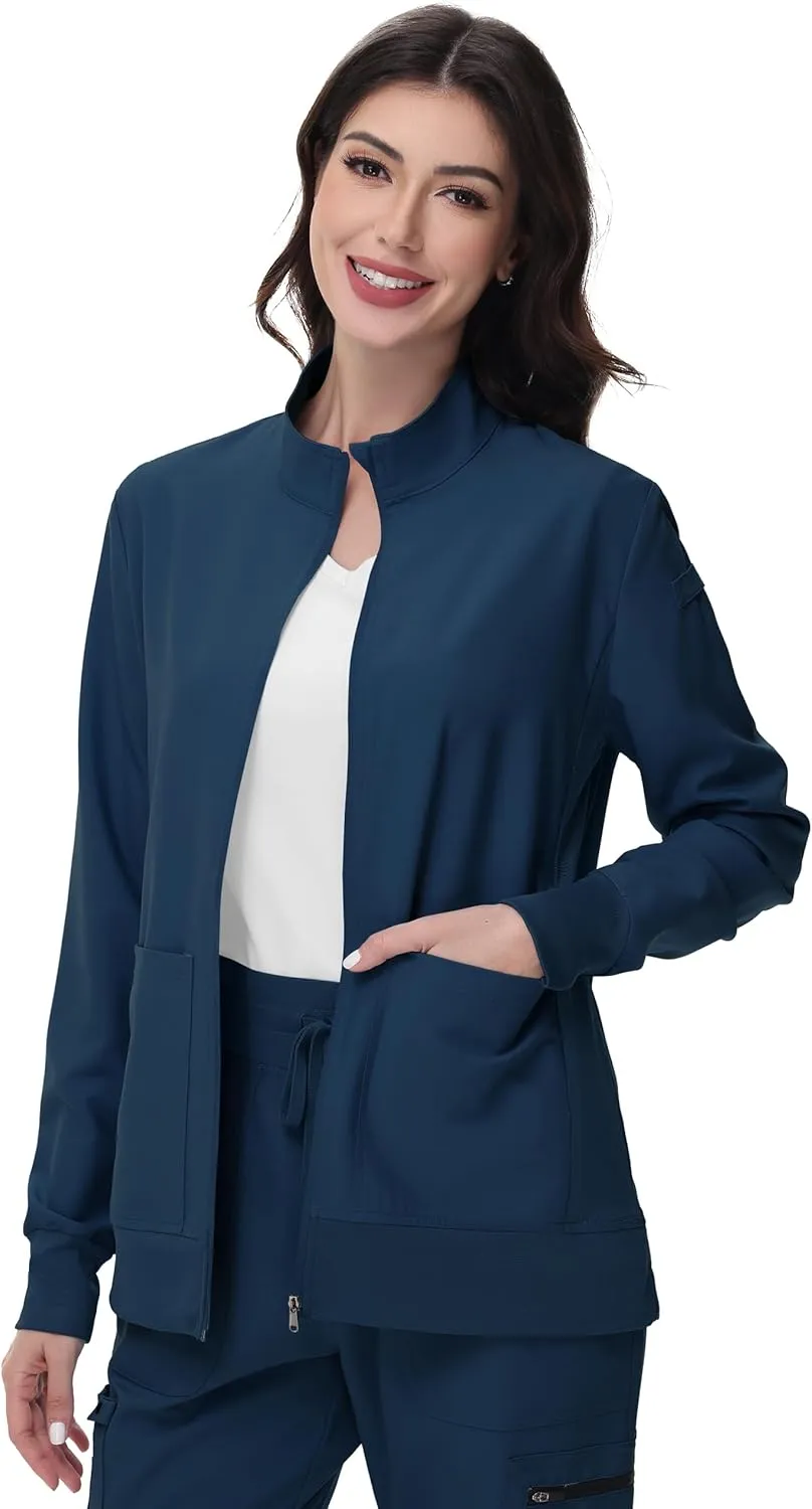 Scrub Jackets for Woman Navy