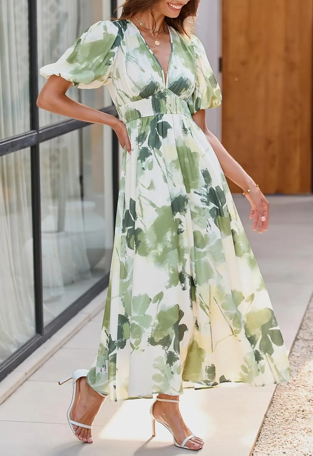 Sissyaki Women's Boho Floral Maxi Dress Summer Fall Wedding Guest Dress