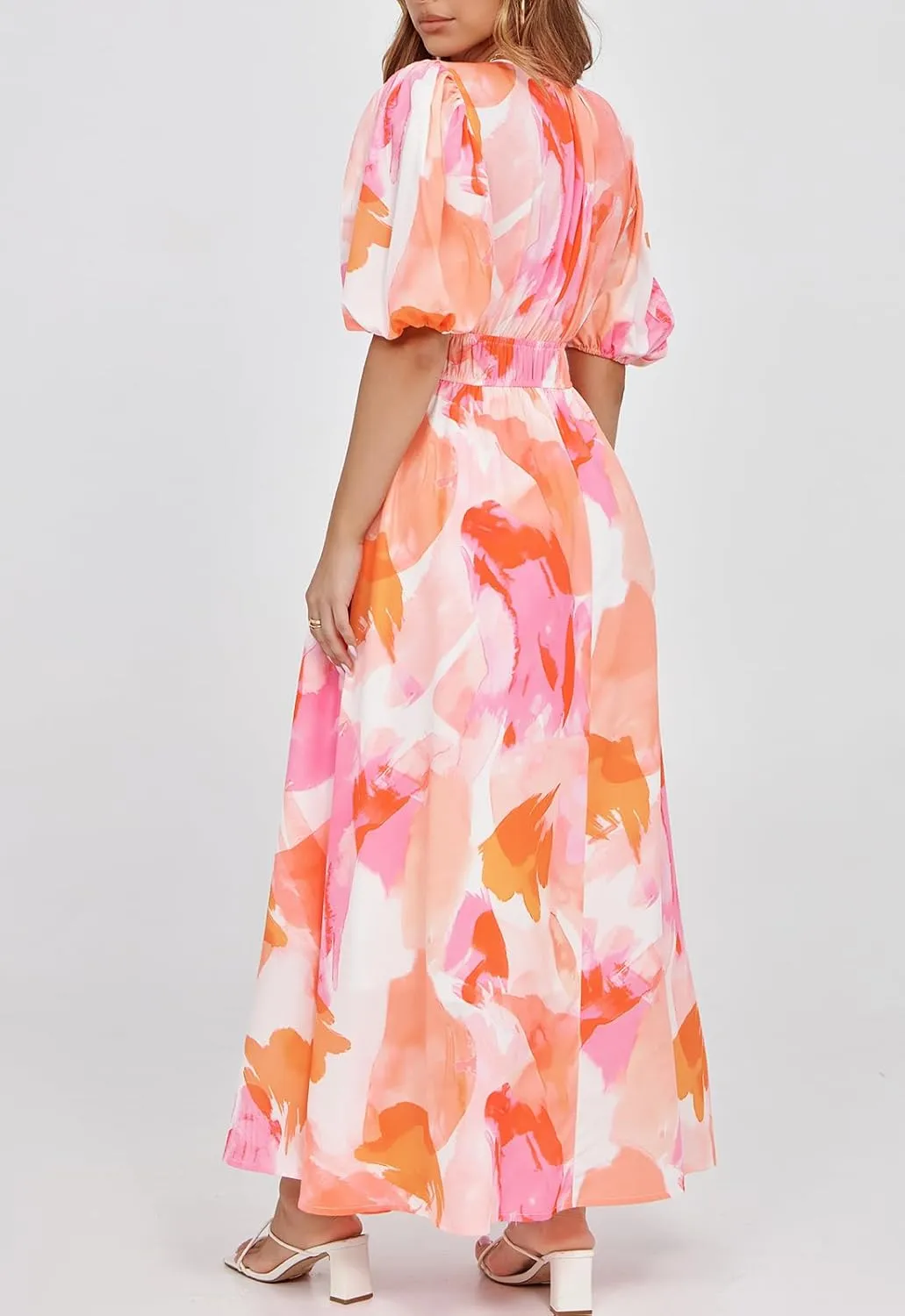 Sissyaki Women's Boho Floral Maxi Dress Summer Fall Wedding Guest Dress