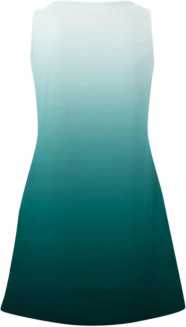 Summer Dresses for Women 2025 Loose Casual V Neck Sleeveless Sundresses Beach Swimsuit Coverup with Pockets