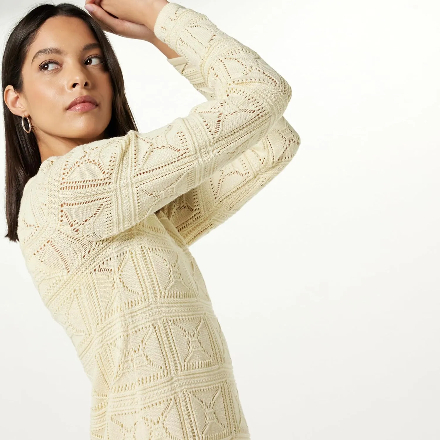The Drop Women's Laney Crochet Micro Mini Dress