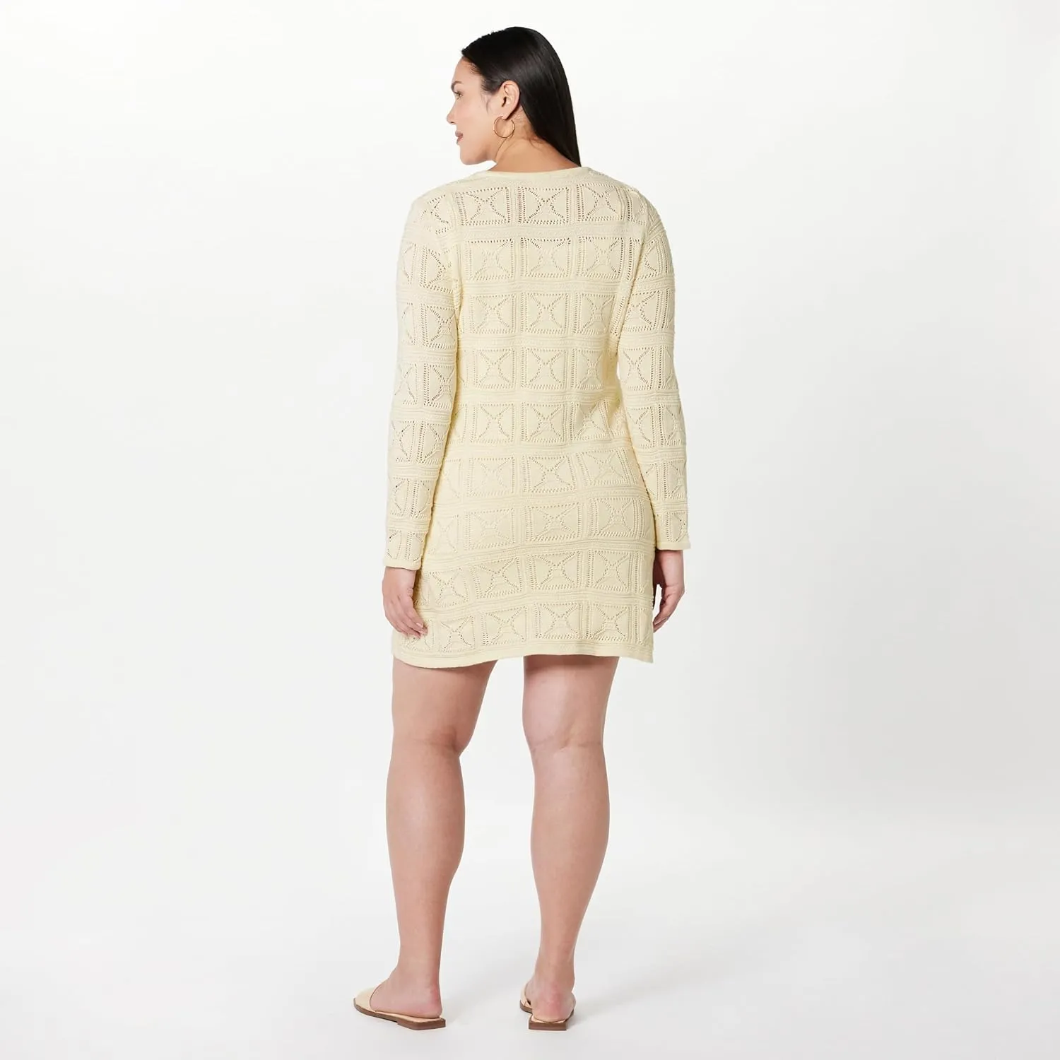 The Drop Women's Laney Crochet Micro Mini Dress