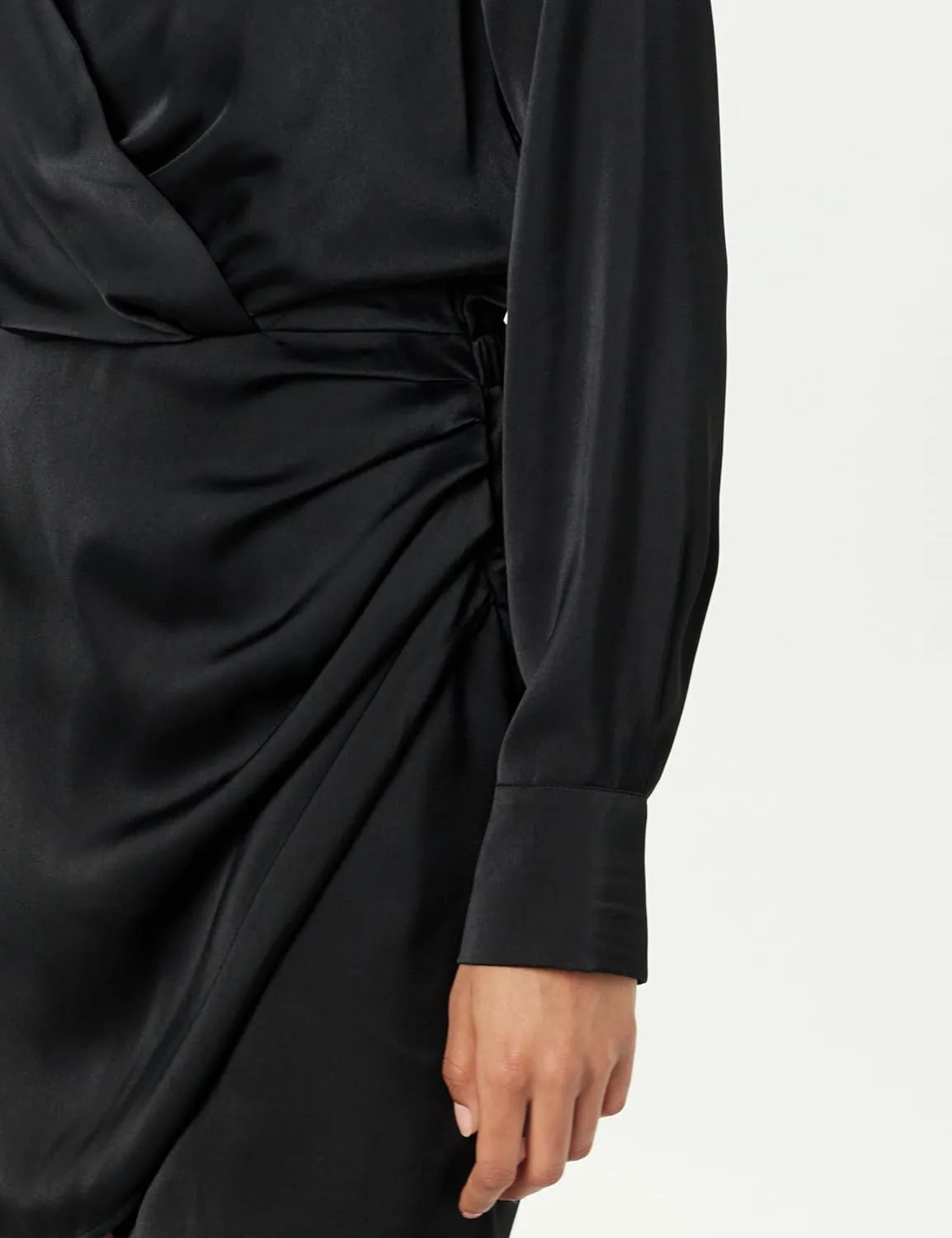 The Drop Women's Mack Silky Wrap Mini Dress