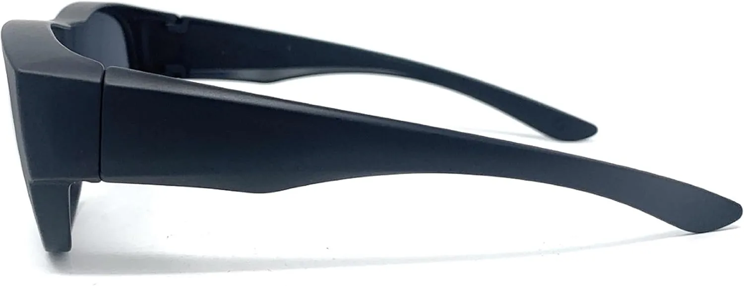 The Mirrored Fit Over Glasses, OTG, Polarized Unisex Wrap-Around Sunglasses for Men and Women