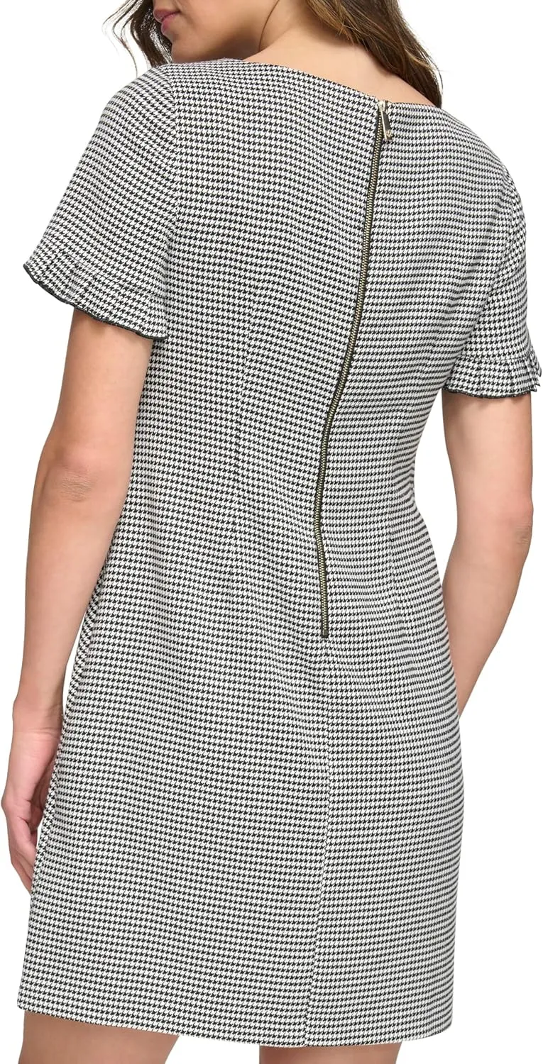 Tommy Hilfiger Women's Pleated Short Sleeve Scuba Dress