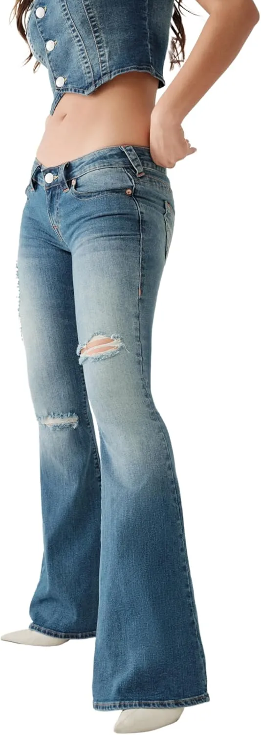True Religion Women's Carrie Low Rise Flare