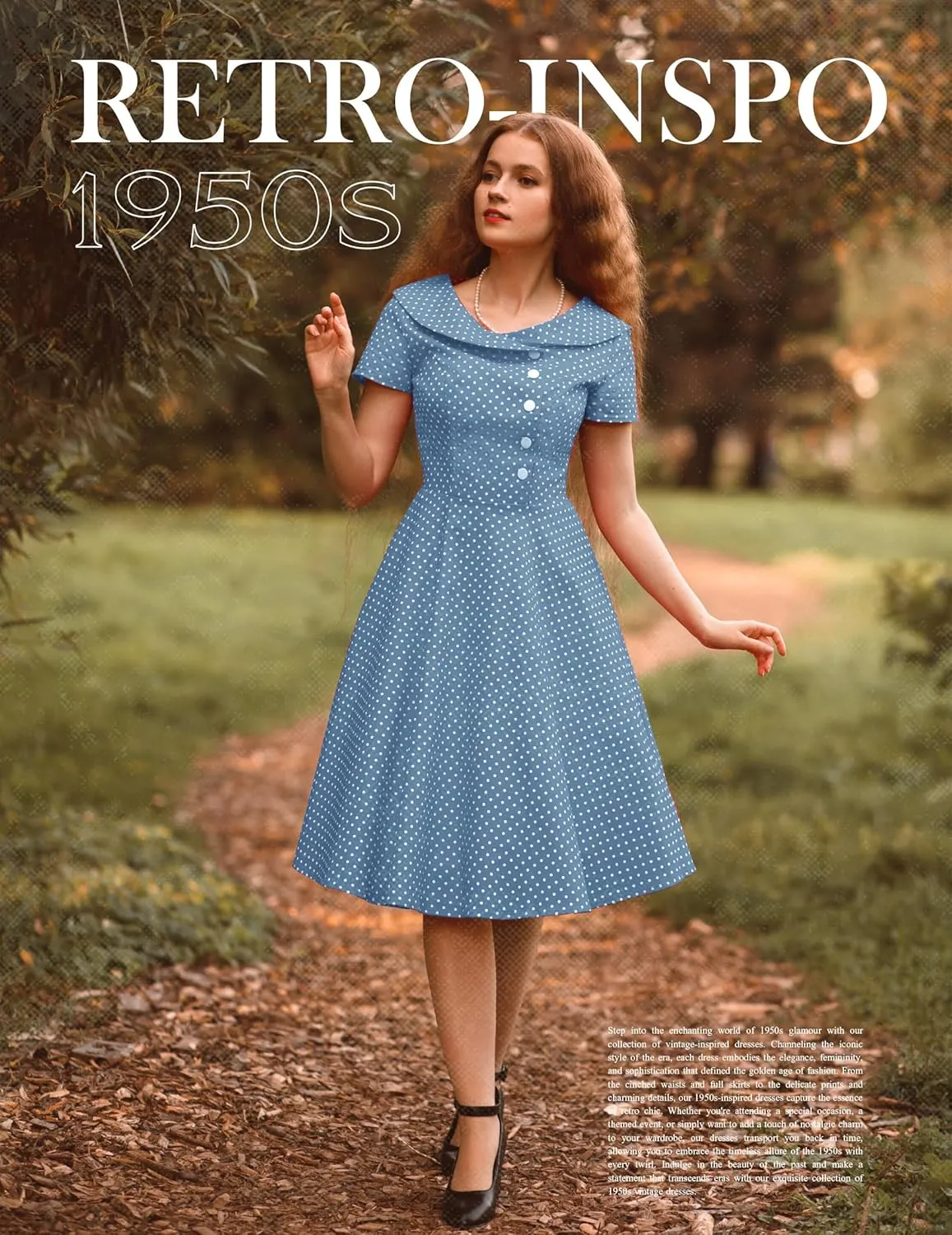 Wedtrend Women's 1950s Vintage Audrey Hepburn Style Cocktail Swing Dresses