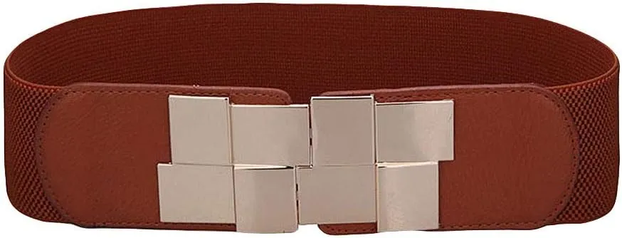 Women Stretchy Belt Wide Elastic Stretch Waist Belt Waistband for Ladies Dresses