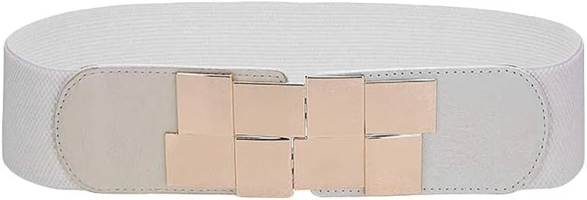 Women Stretchy Belt Wide Elastic Stretch Waist Belt Waistband for Ladies Dresses
