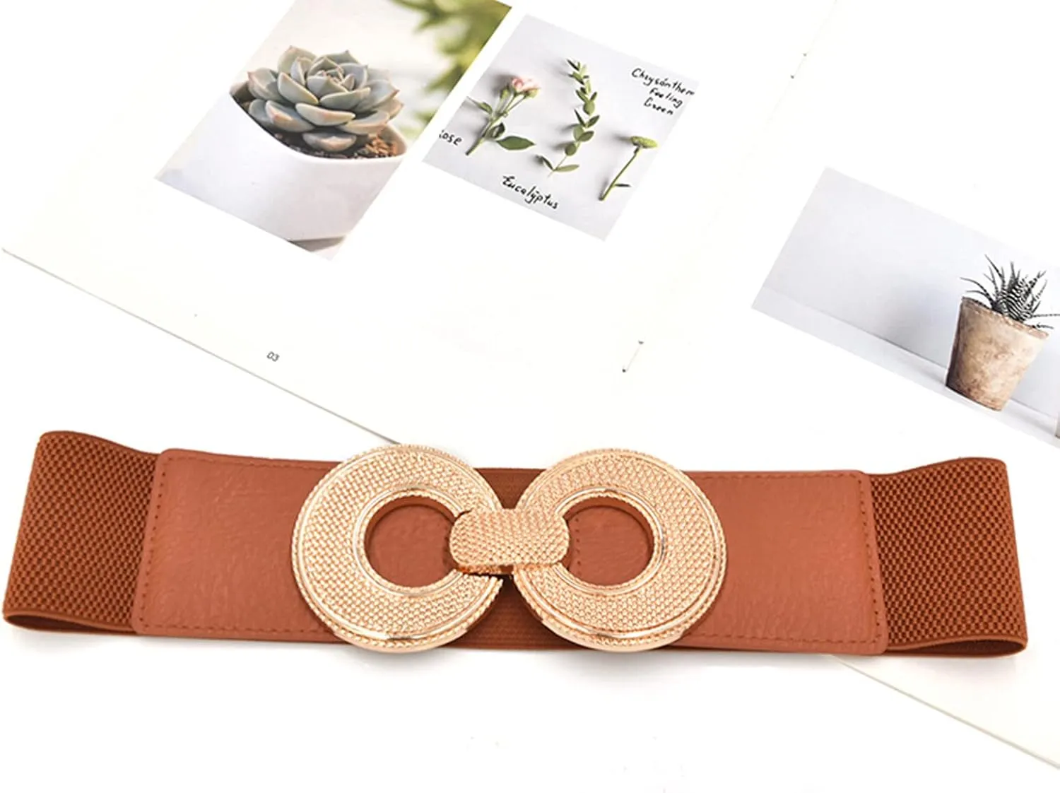 Women Wide Elastic Belt Stretch Retro Cinch Belt Waistband for Jeans Dresses