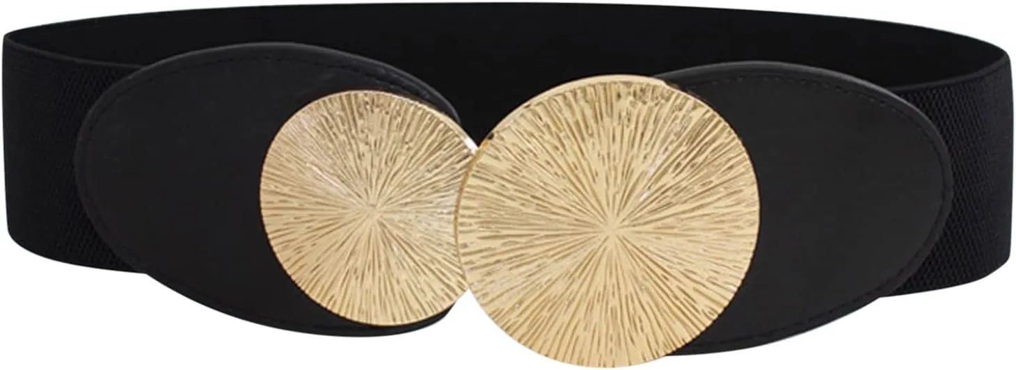 Women Wide Elastic Belt Wide Elastic Stretch Waist Belt Waistband for Ladies Dresses