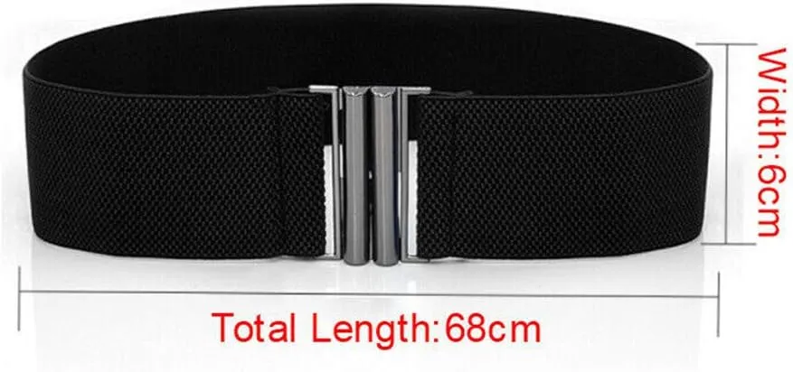 Women Wide Elastic Belt Wide Stretch Waist Belts Waistband For Dresses