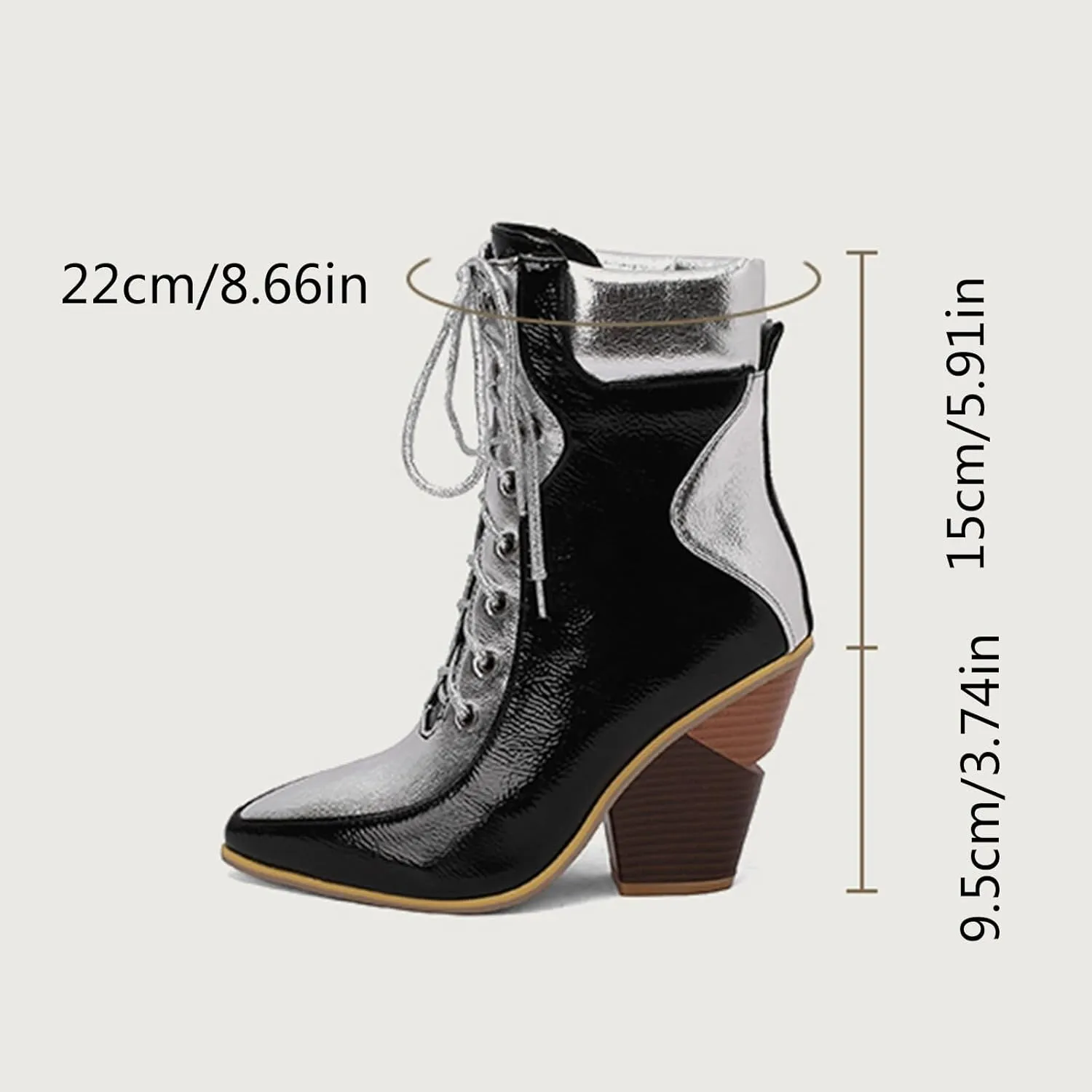Womens Ankle Boots Low Heel Chunky Heels for Women Western Pointed Toe Low Chunky Heel Shoes Womens Cowboy Boots
