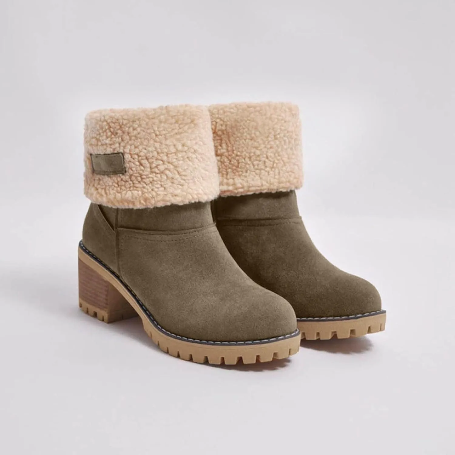 Womens Boots 2024 Winter Warm Snow Boots Ladies Casual Fashion Booties Womens Ankle Boots Womens Mid Calf Boots