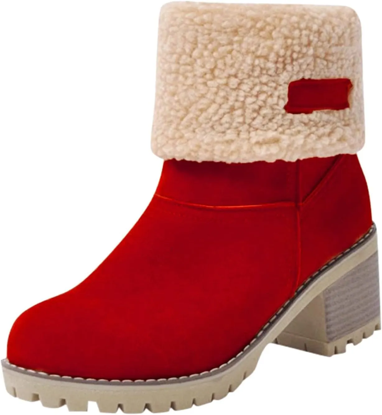 Womens Boots 2024 Winter Warm Snow Boots Ladies Casual Fashion Booties Womens Ankle Boots Womens Mid Calf Boots