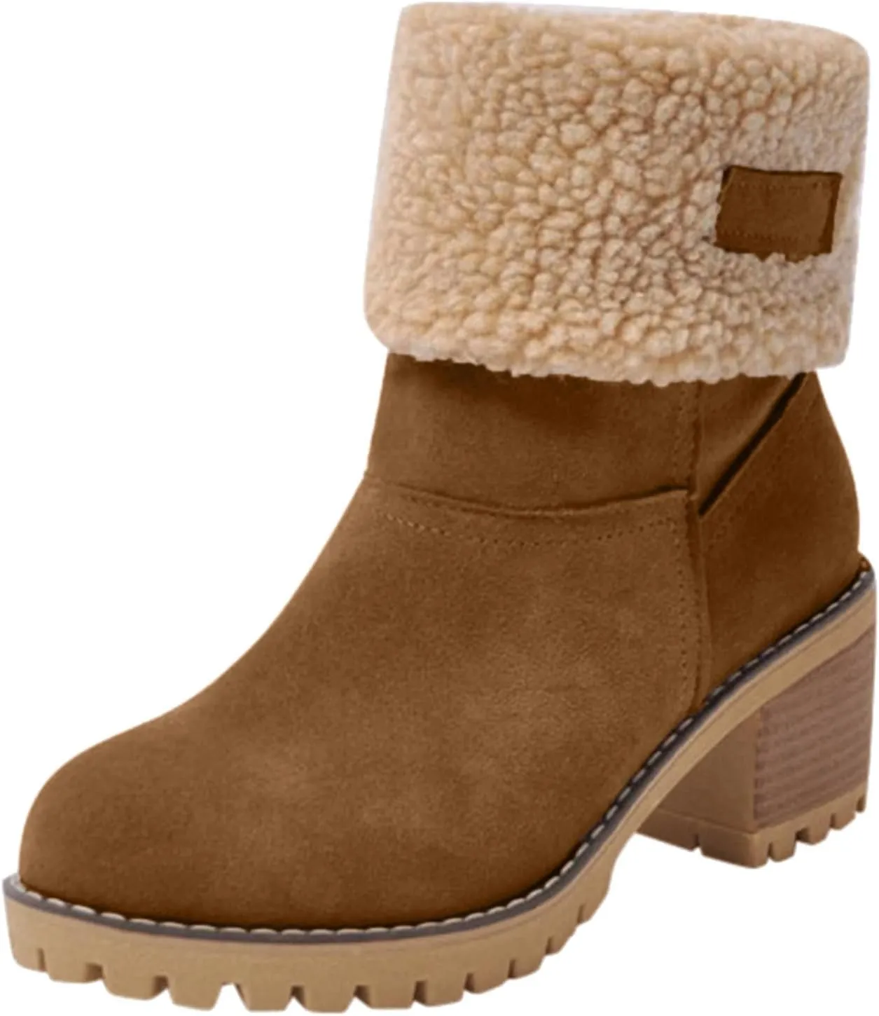 Womens Boots 2024 Winter Warm Snow Boots Ladies Casual Fashion Booties Womens Ankle Boots Womens Mid Calf Boots