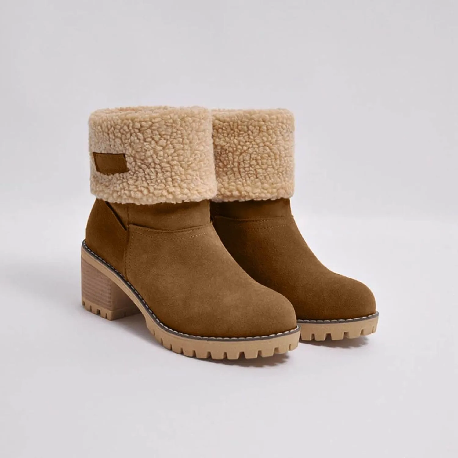Womens Boots 2024 Winter Warm Snow Boots Ladies Casual Fashion Booties Womens Ankle Boots Womens Mid Calf Boots