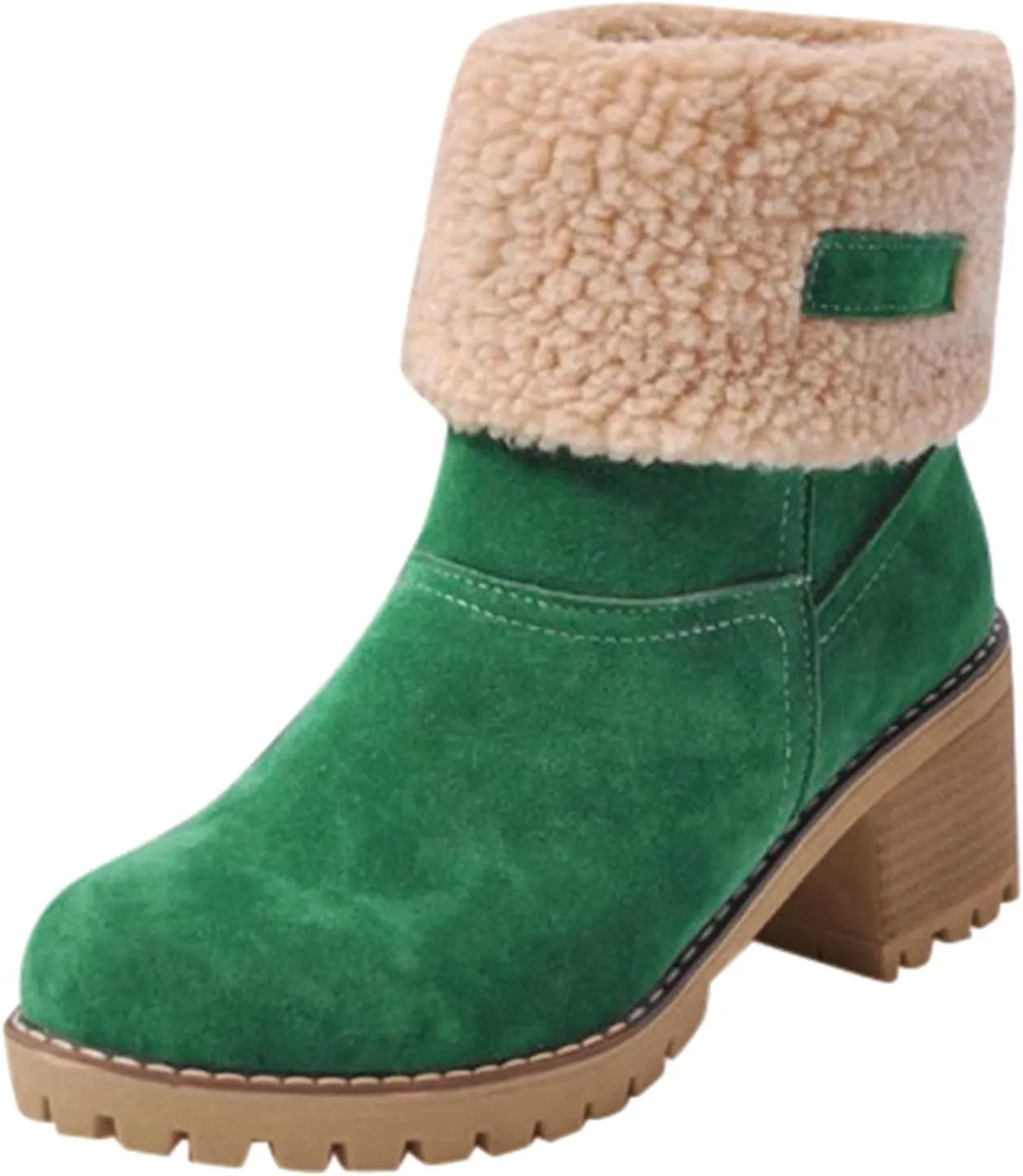 Womens Boots 2024 Winter Warm Snow Boots Ladies Casual Fashion Booties Womens Ankle Boots Womens Mid Calf Boots