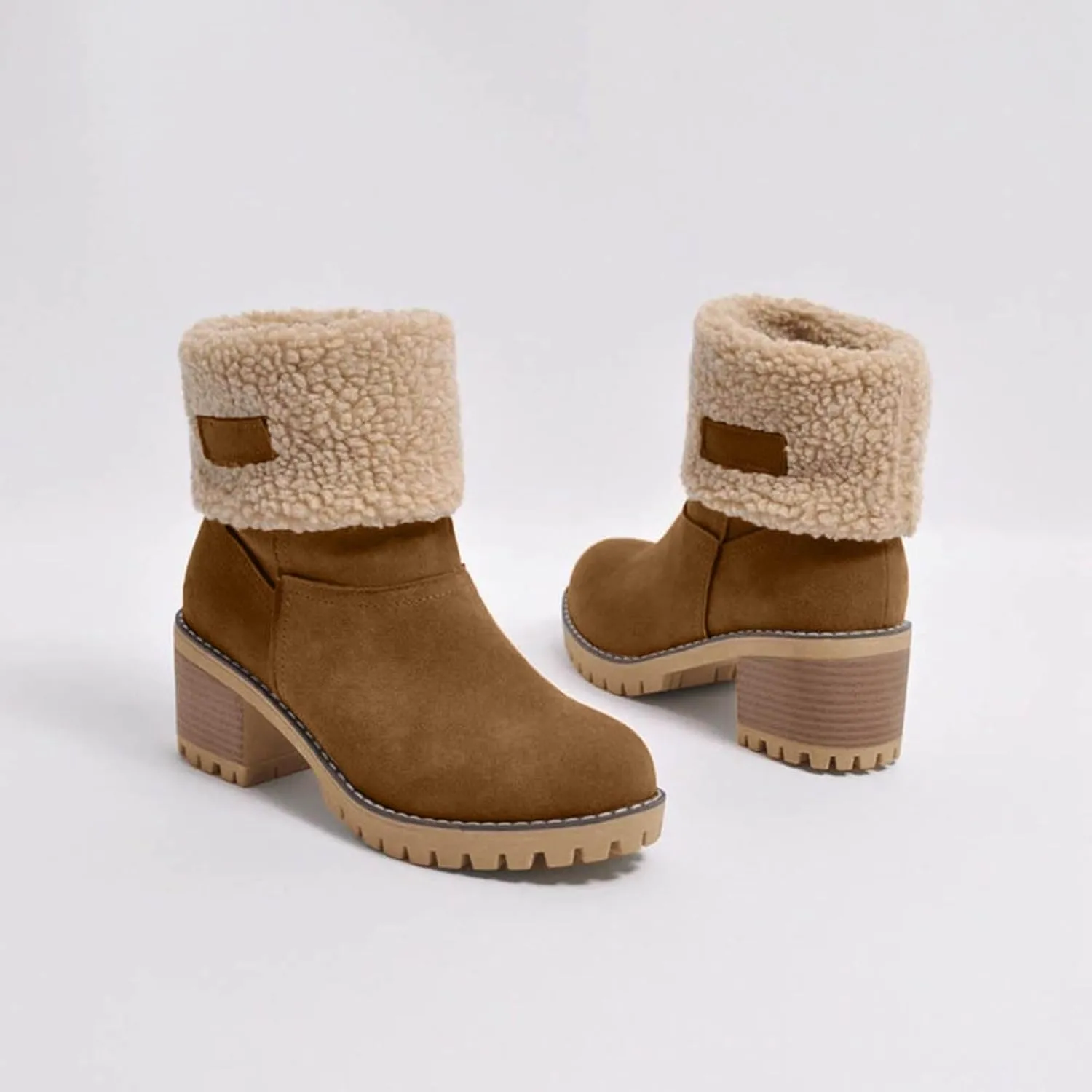 Womens Boots 2024 Winter Warm Snow Boots Ladies Casual Fashion Booties Womens Ankle Boots Womens Mid Calf Boots