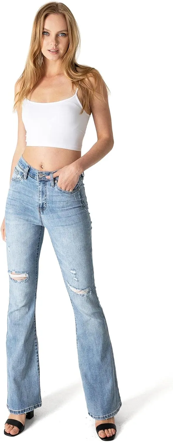 Women's Juniors High Waisted Flared Bell Bottoms