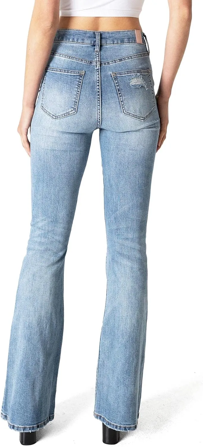 Women's Juniors High Waisted Flared Bell Bottoms