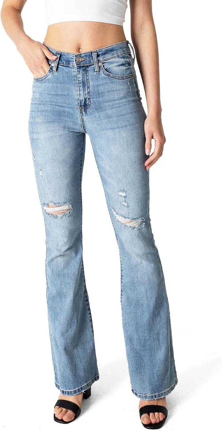 Women's Juniors High Waisted Flared Bell Bottoms