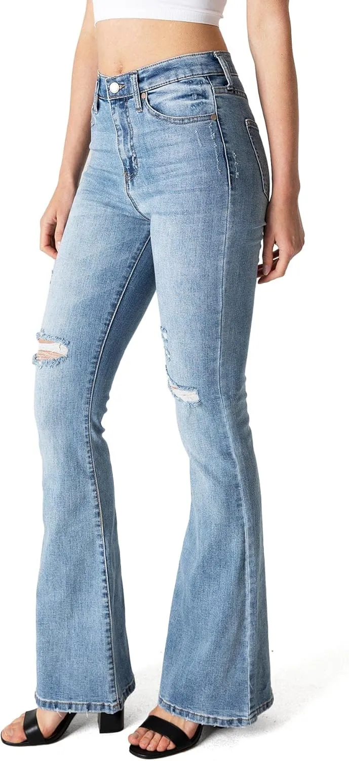 Women's Juniors High Waisted Flared Bell Bottoms