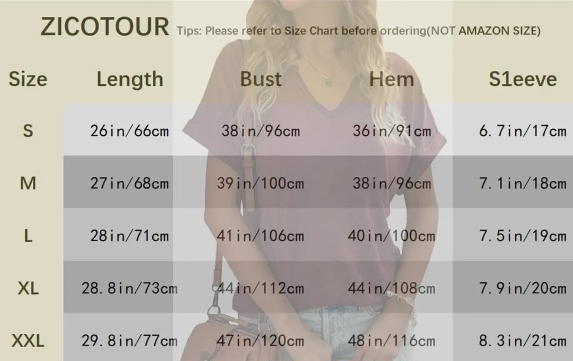 Womens V Neck T Shirts Casual Loose Tees Trending Now Summer Short Sleeve Tops